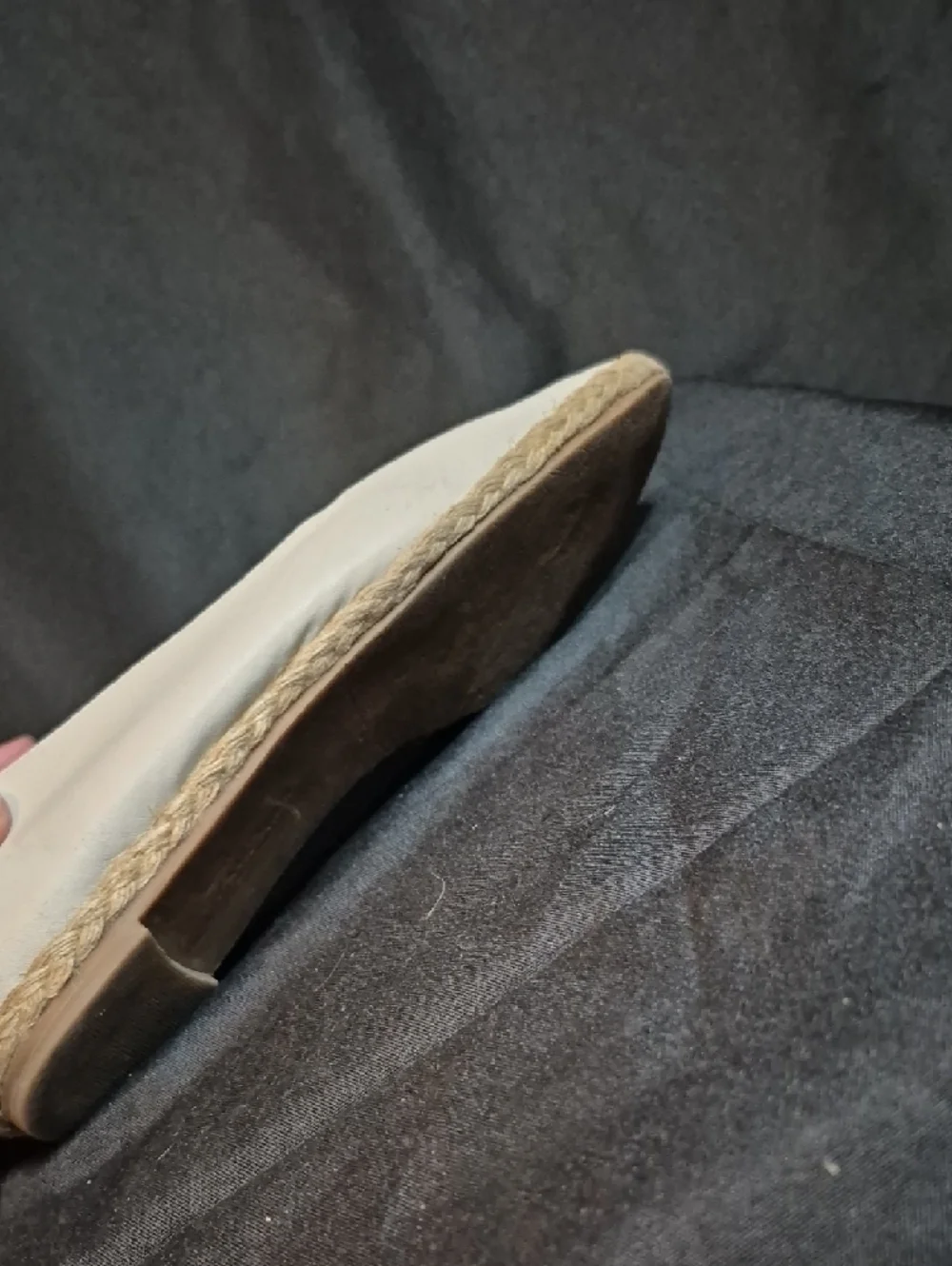Trotters Cream Slip-On Espadrille Flats